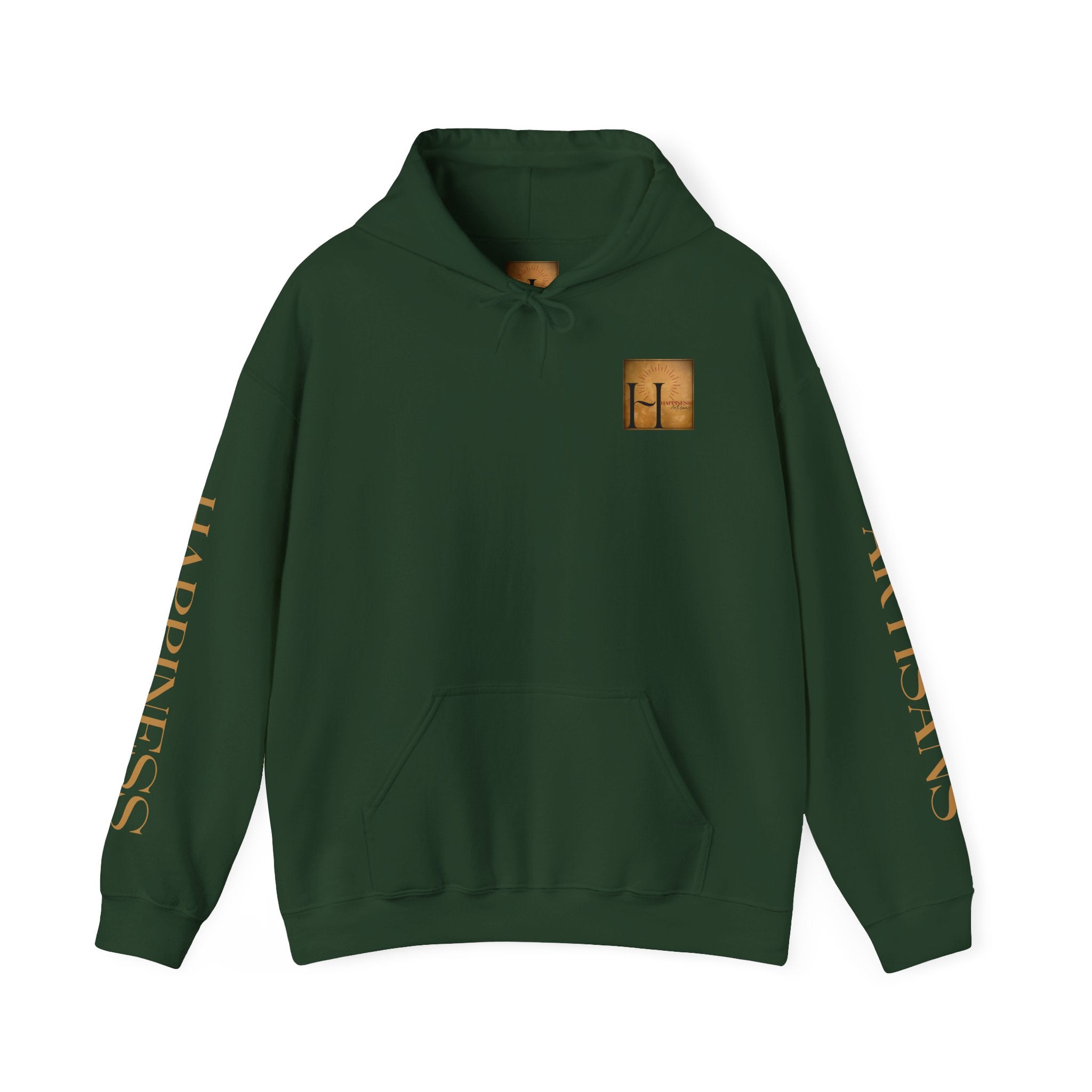 Happiness Artisans Gold Sleeve Print Hoodie
