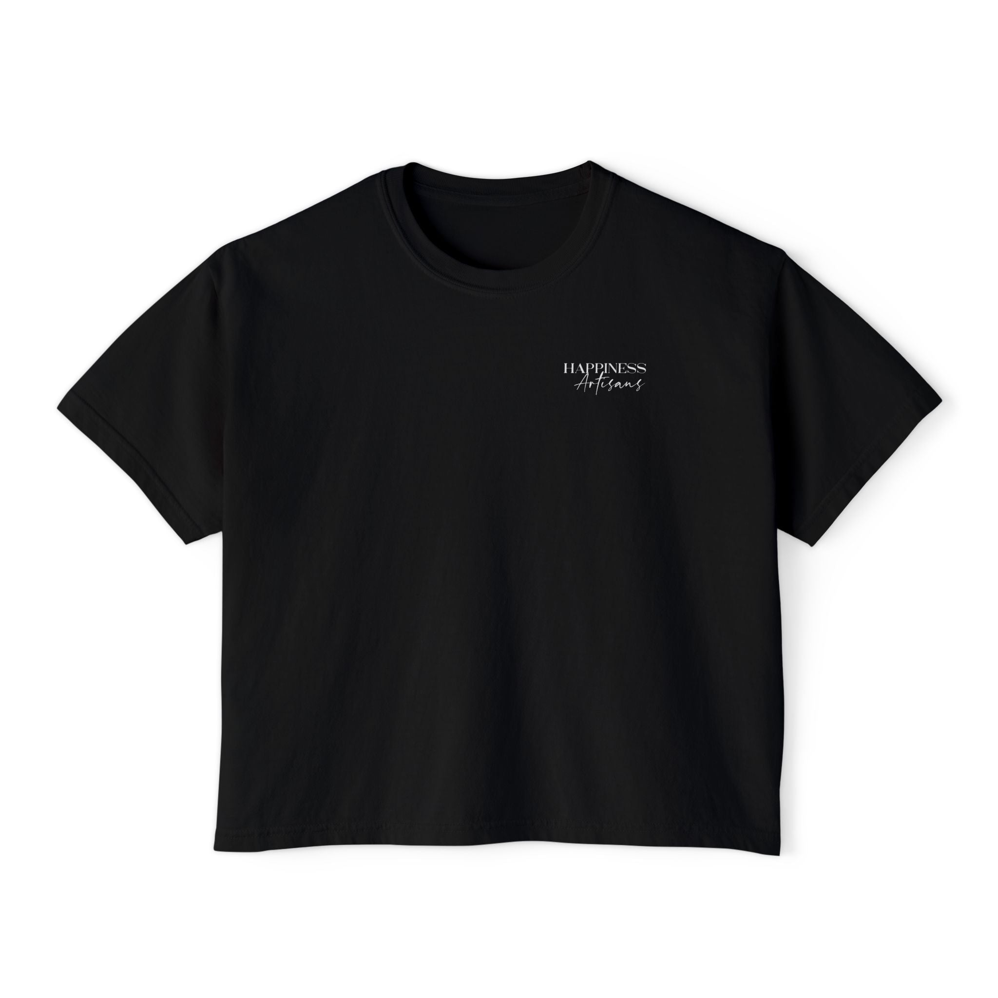 Monogram Floral Boxy Tee — Women's H Initial Crop T-Shirt