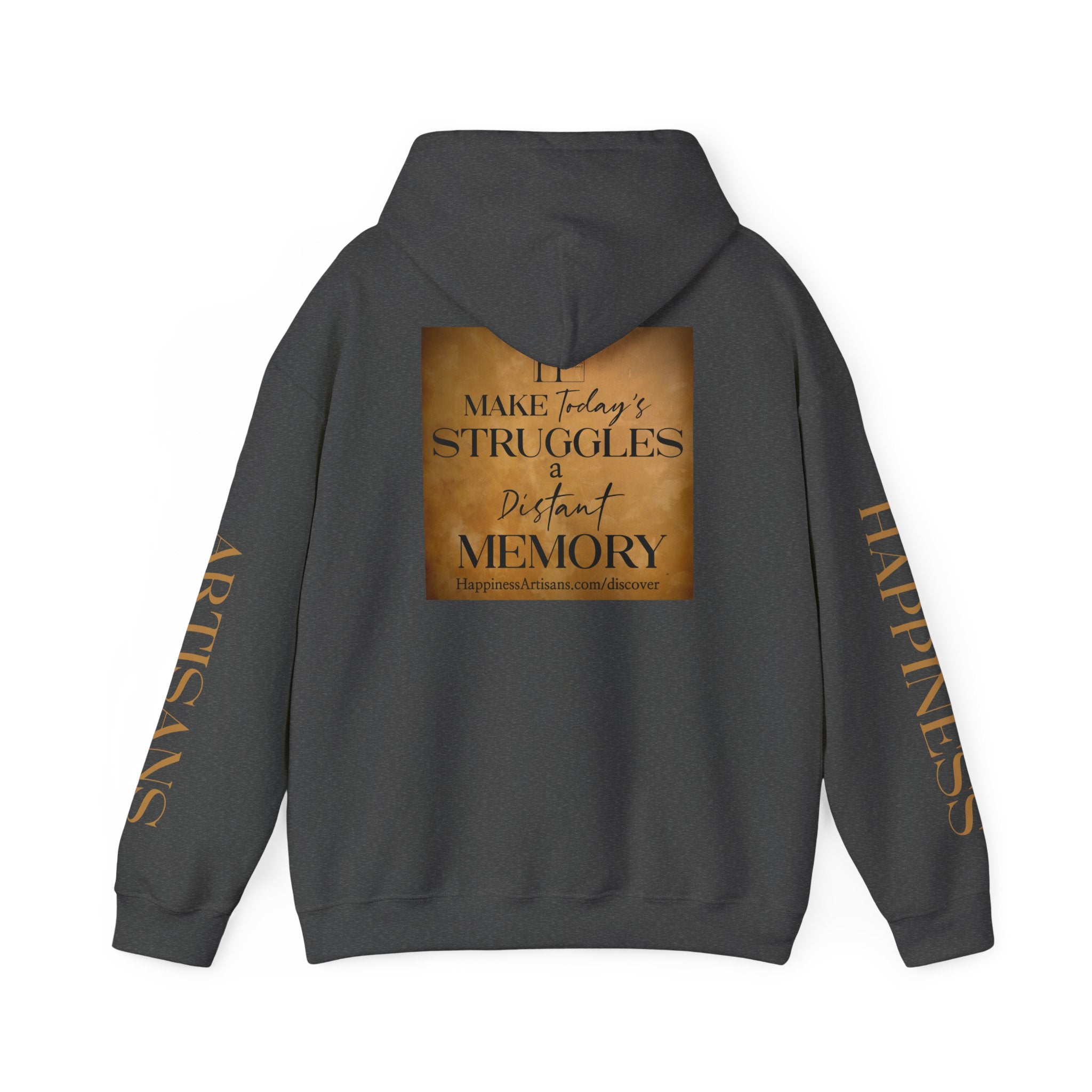 Happiness Artisans Gold Sleeve Print Hoodie