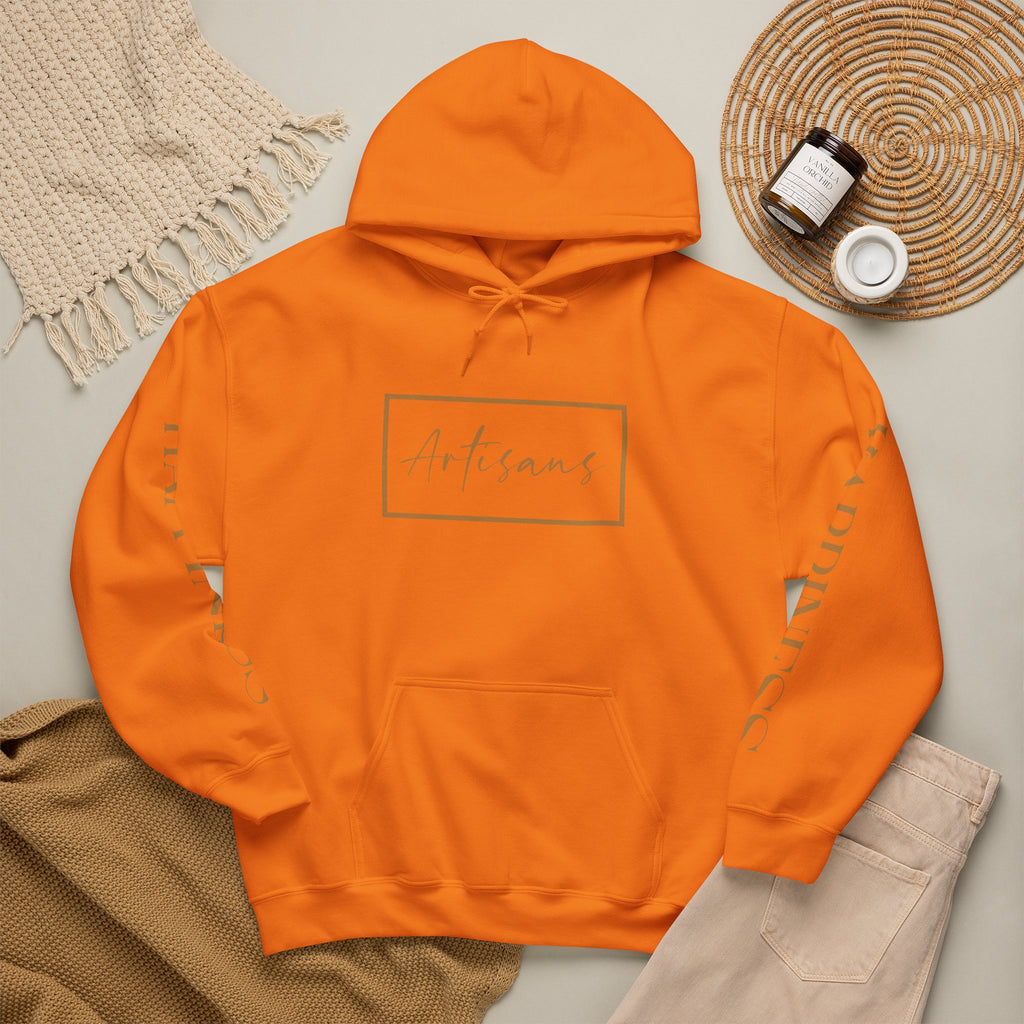 Hoodie 'Happiness Artisans' Gold Logo & 'Happiness' Sleeves