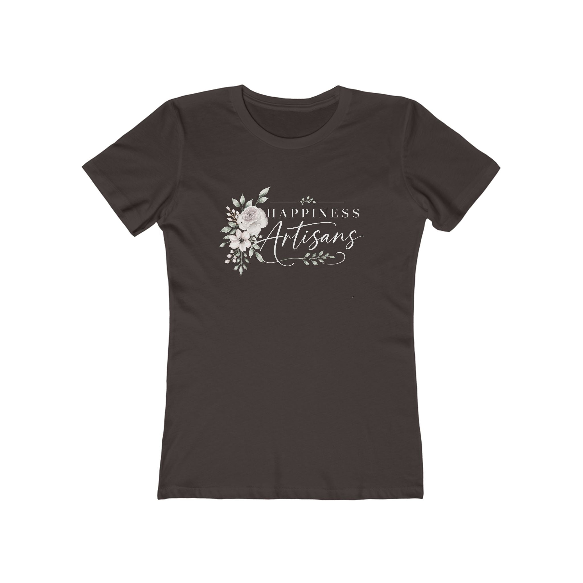 Happiness Artisans Floral Script T-Shirt | Floral Tee
