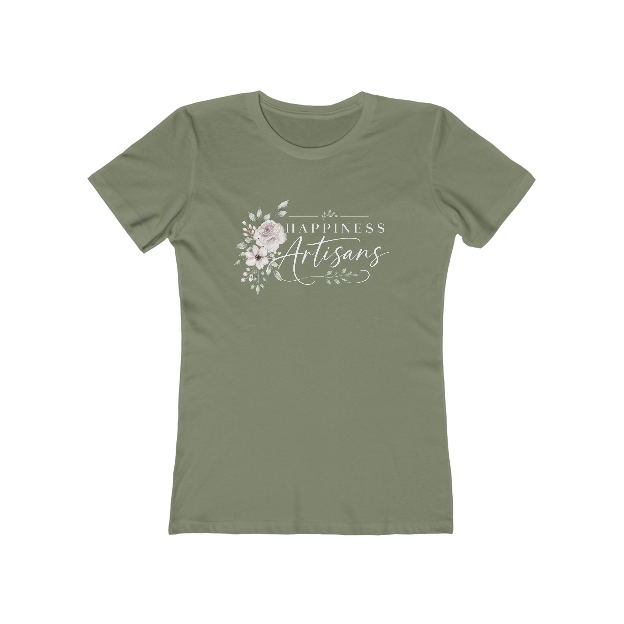 Happiness Artisans Floral Script T-Shirt | Floral Tee