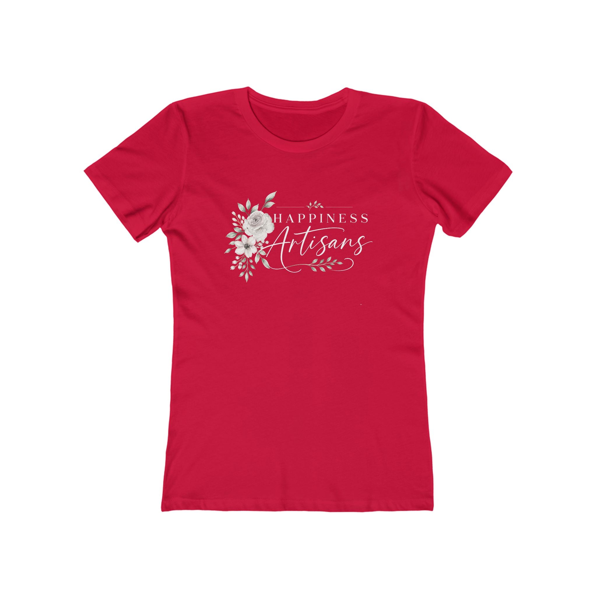 Happiness Artisans Floral Script T-Shirt | Floral Tee