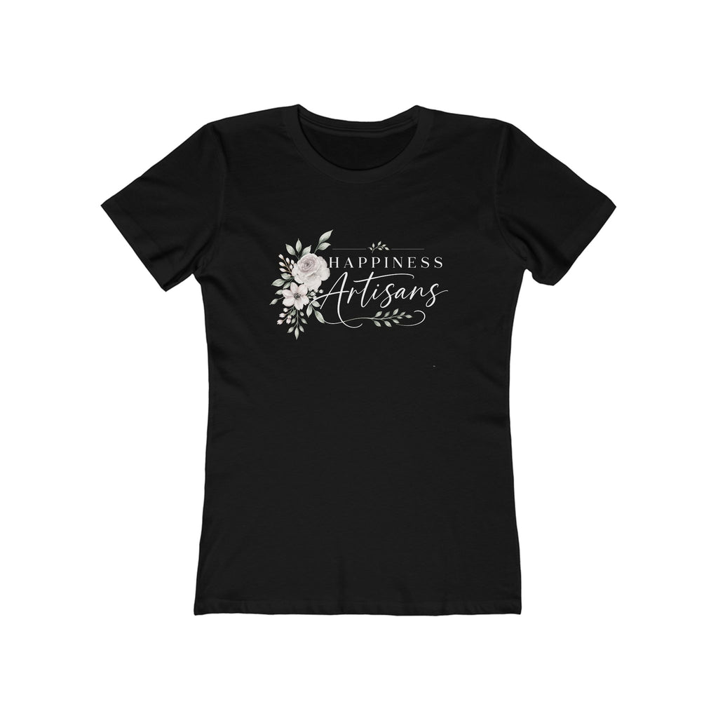 Happiness Artisans Floral Script T-Shirt | Floral Tee