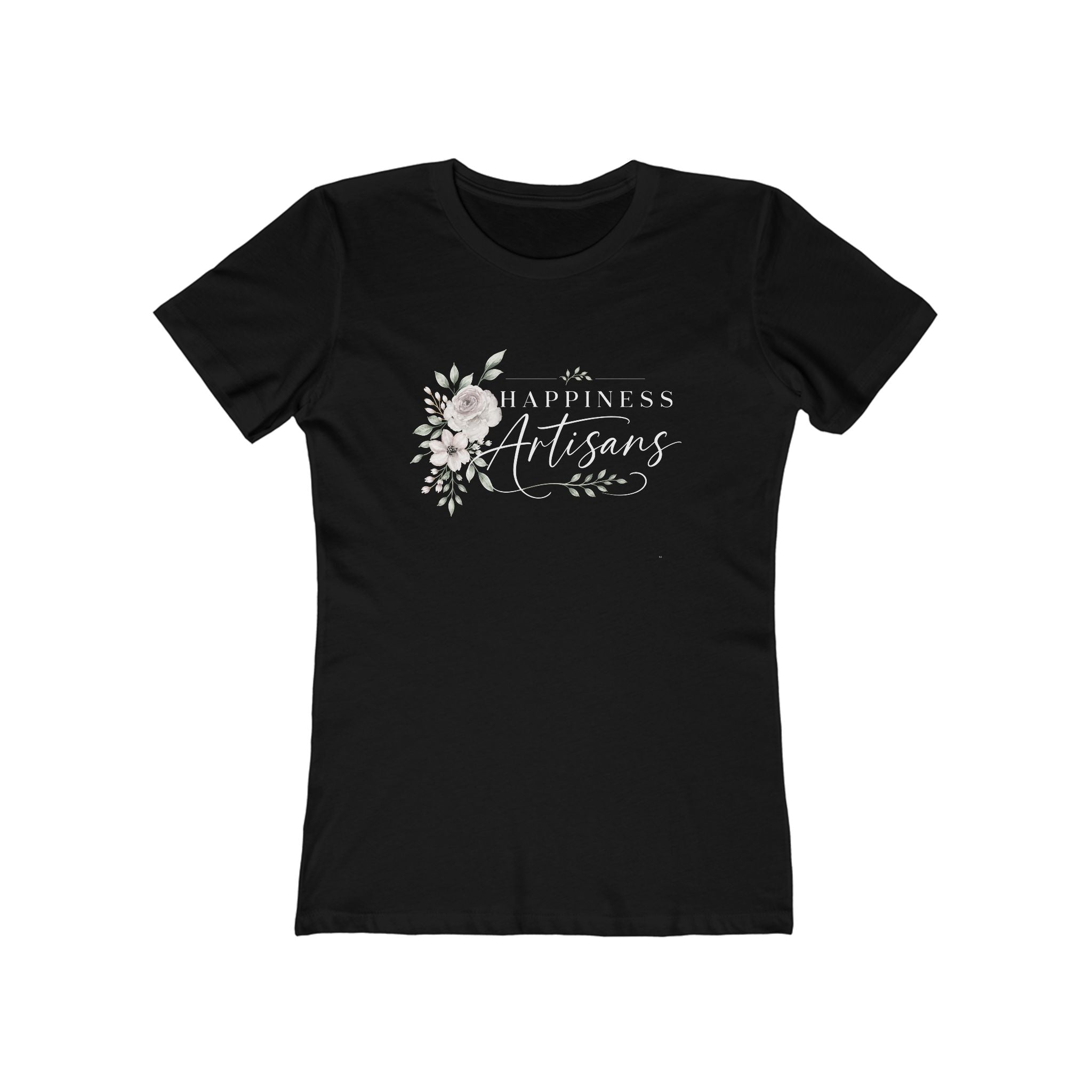 Happiness Artisans Floral Script T-Shirt | Floral Tee