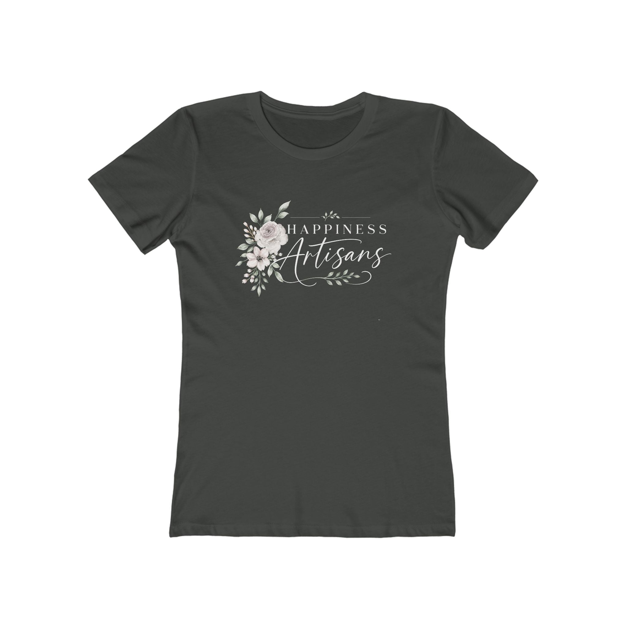Happiness Artisans Floral Script T-Shirt | Floral Tee