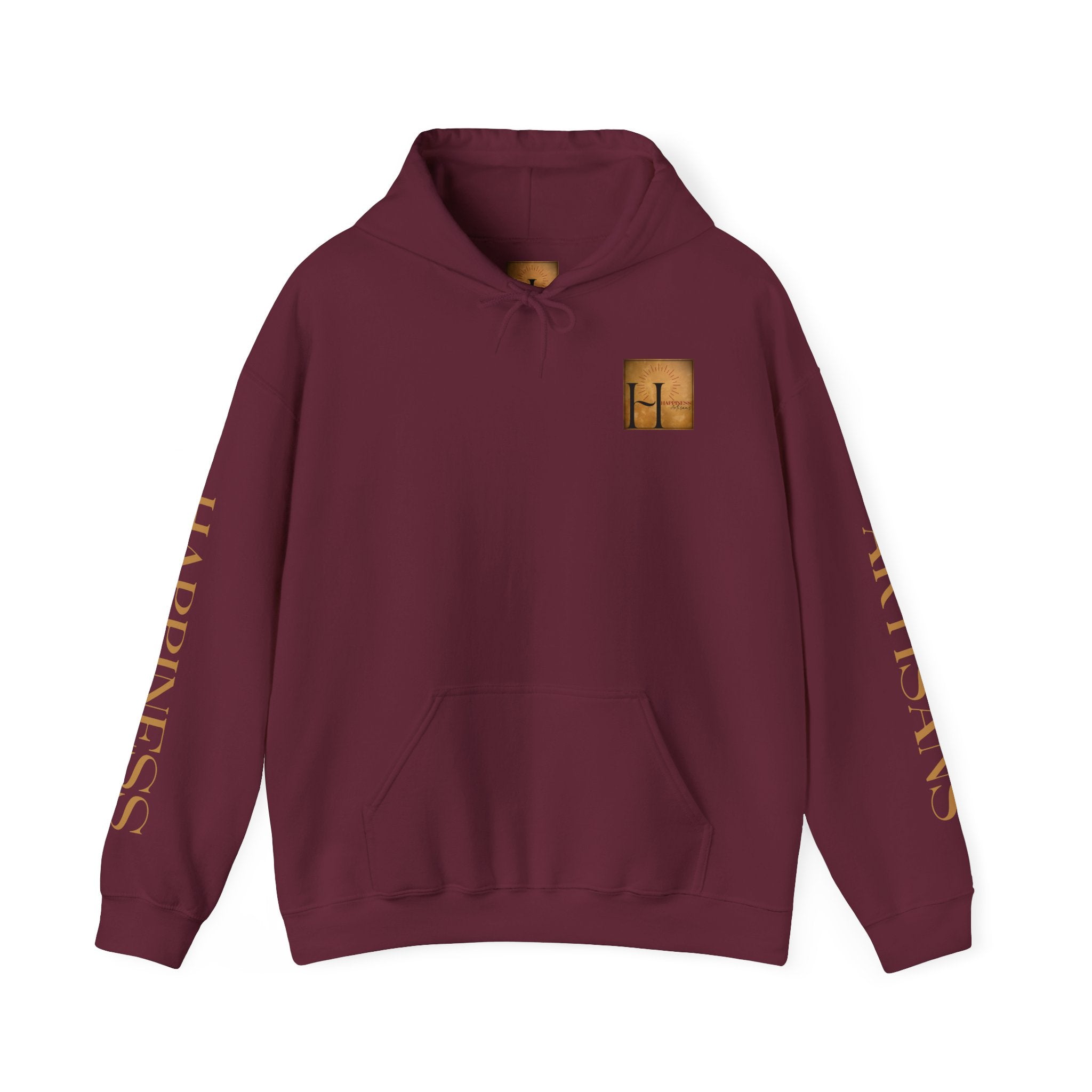 Happiness Artisans Gold Sleeve Print Hoodie