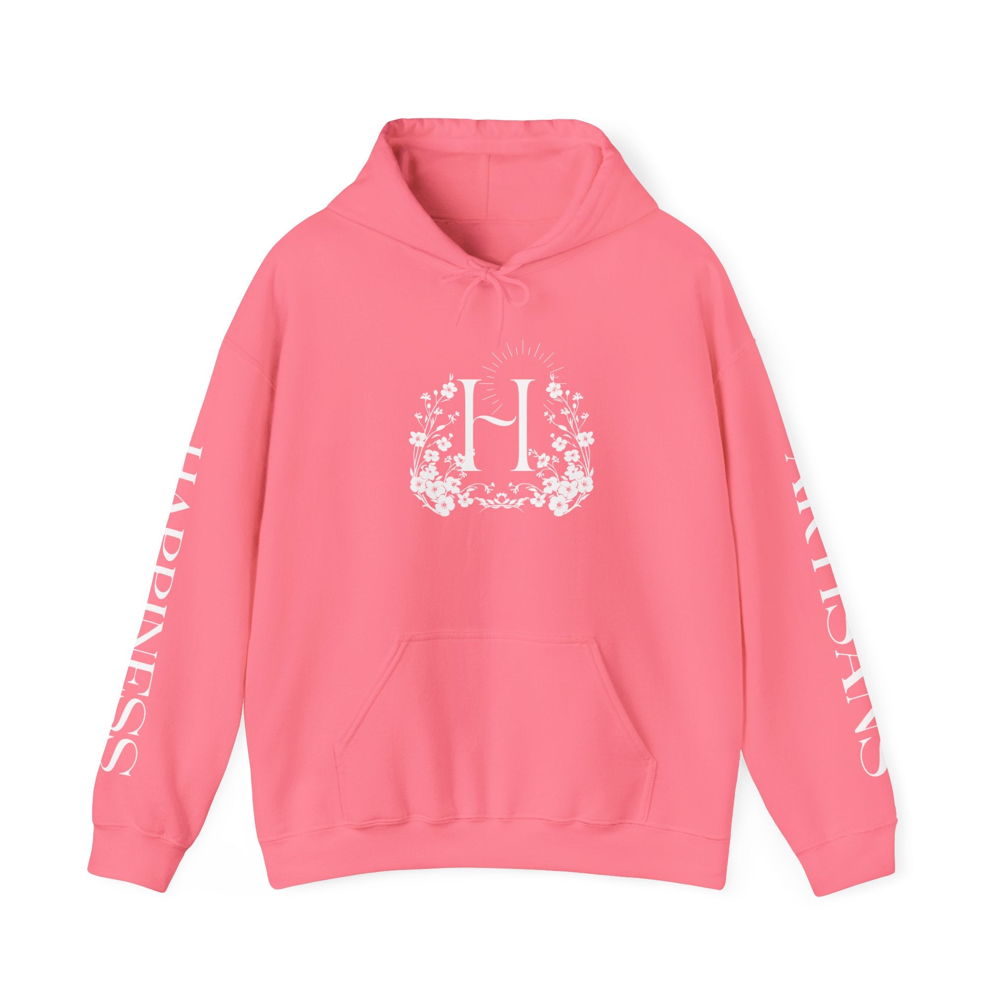 Floral Monogram H Hoodie | Happiness Artisans Hoodie with "Nothing Changes If Nothing Changes" Quote and Butterfly