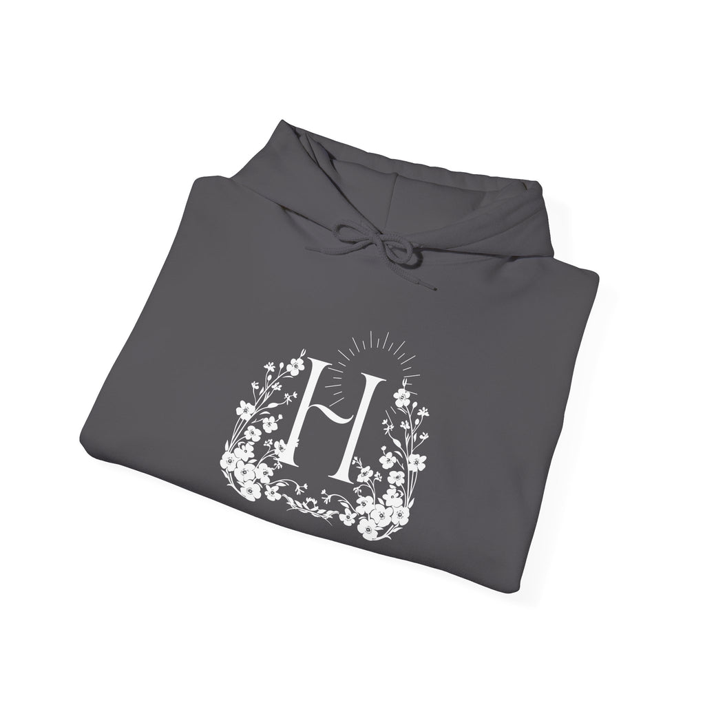 Floral Monogram H Hoodie | Happiness Artisans Hoodie with "Nothing Changes If Nothing Changes" Quote and Butterfly