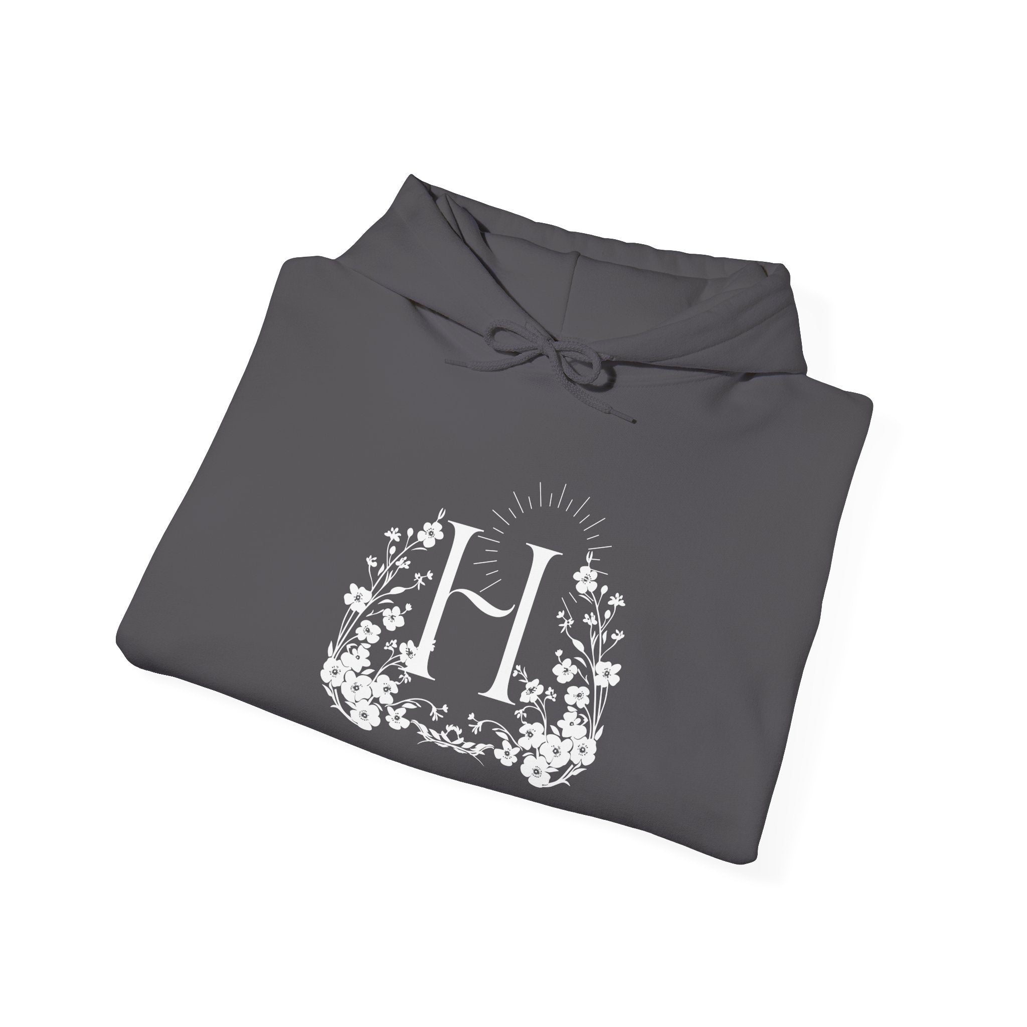 Floral Monogram H Hoodie | Happiness Artisans Hoodie with "Nothing Changes If Nothing Changes" Quote and Butterfly