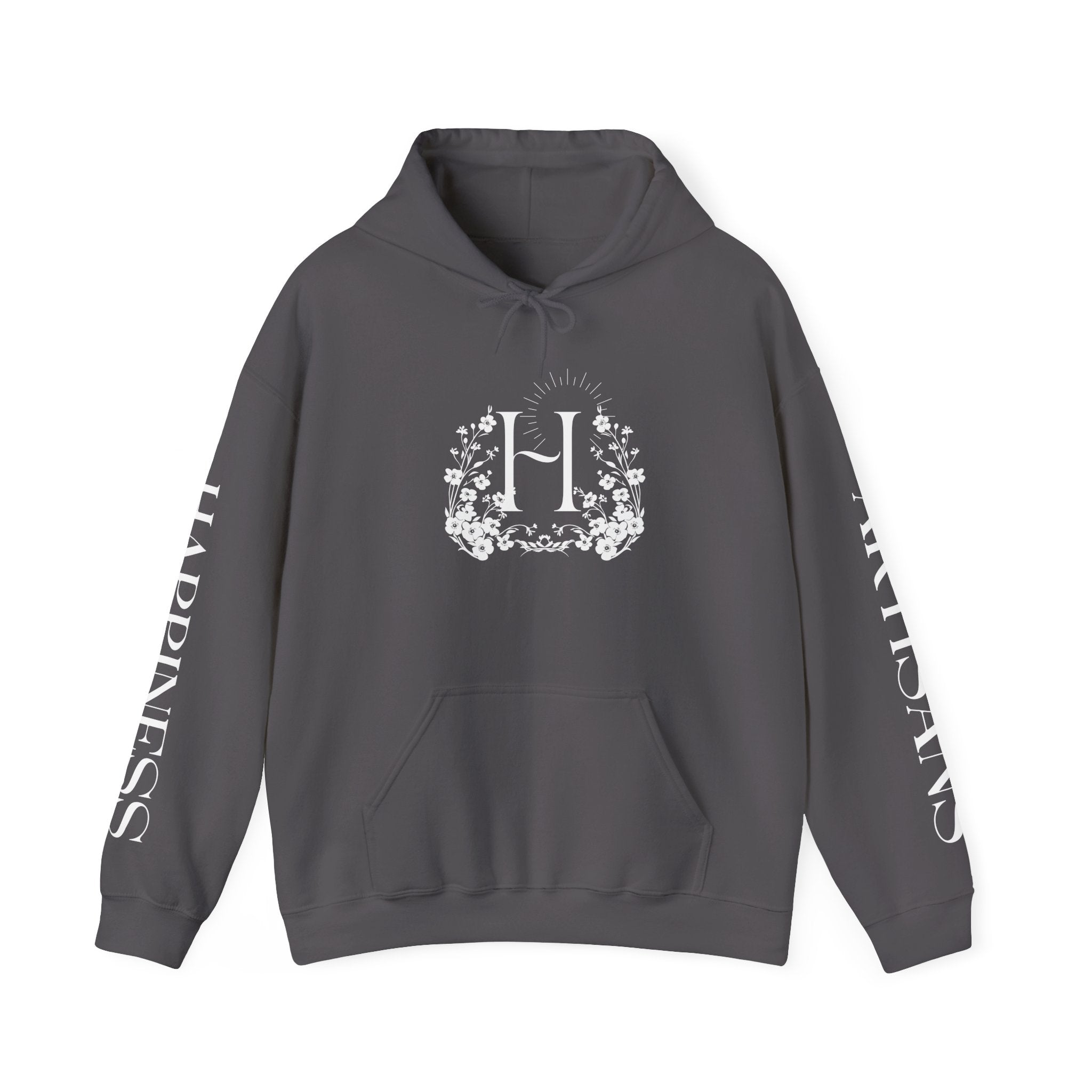 Floral Monogram H Hoodie | Happiness Artisans Hoodie with "Nothing Changes If Nothing Changes" Quote and Butterfly