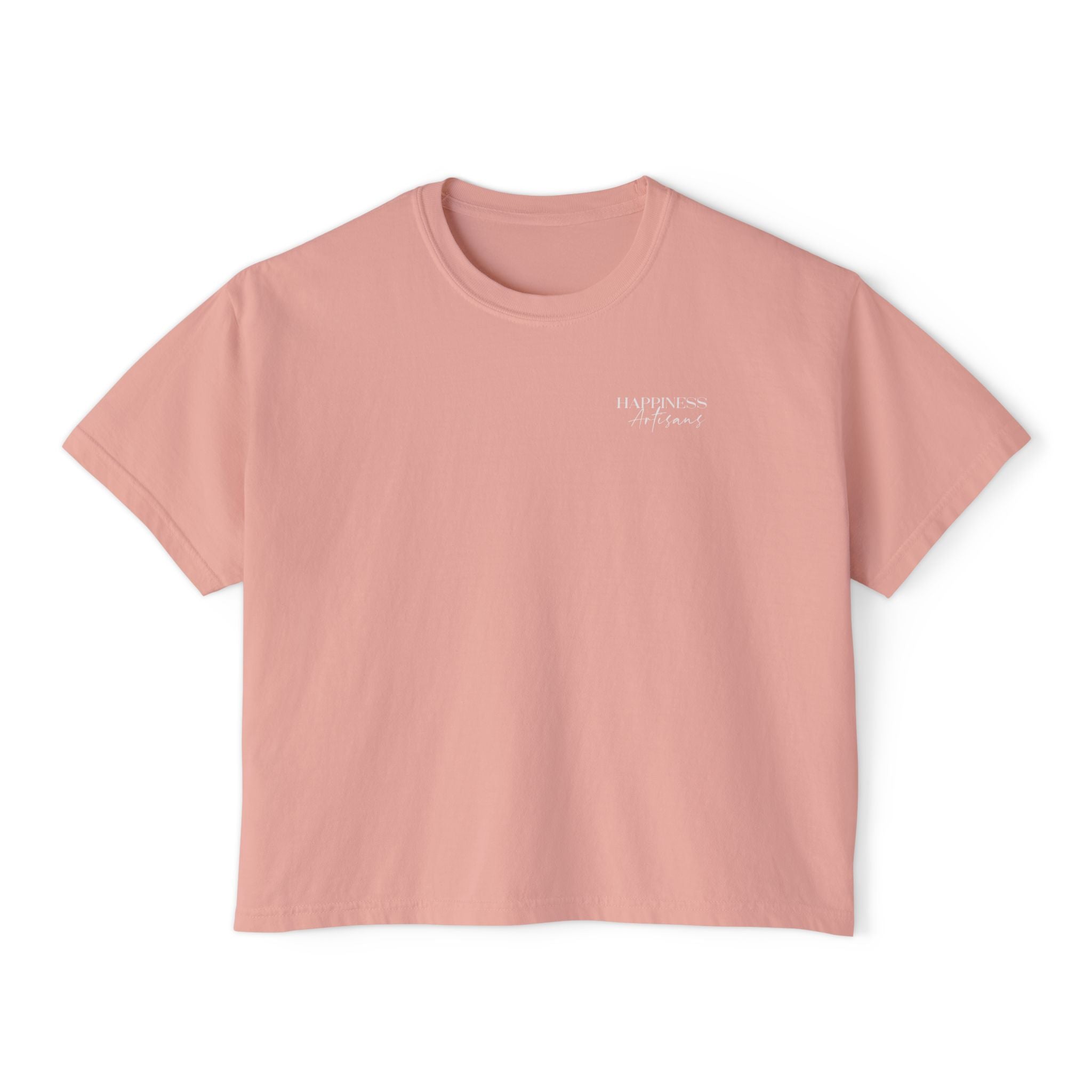 Monogram Floral Boxy Tee — Women's H Initial Crop T-Shirt