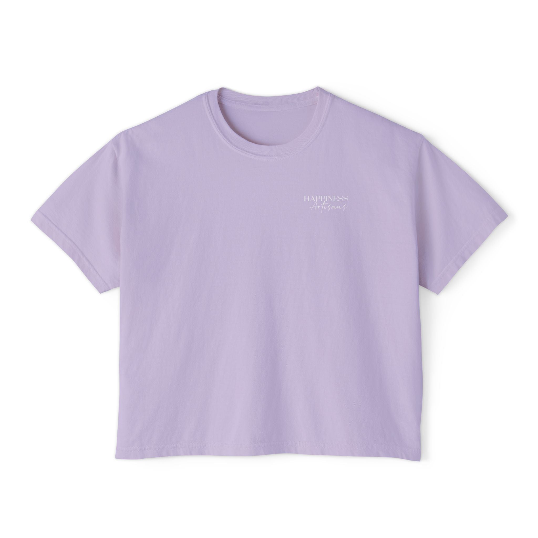 Monogram Floral Boxy Tee — Women's H Initial Crop T-Shirt