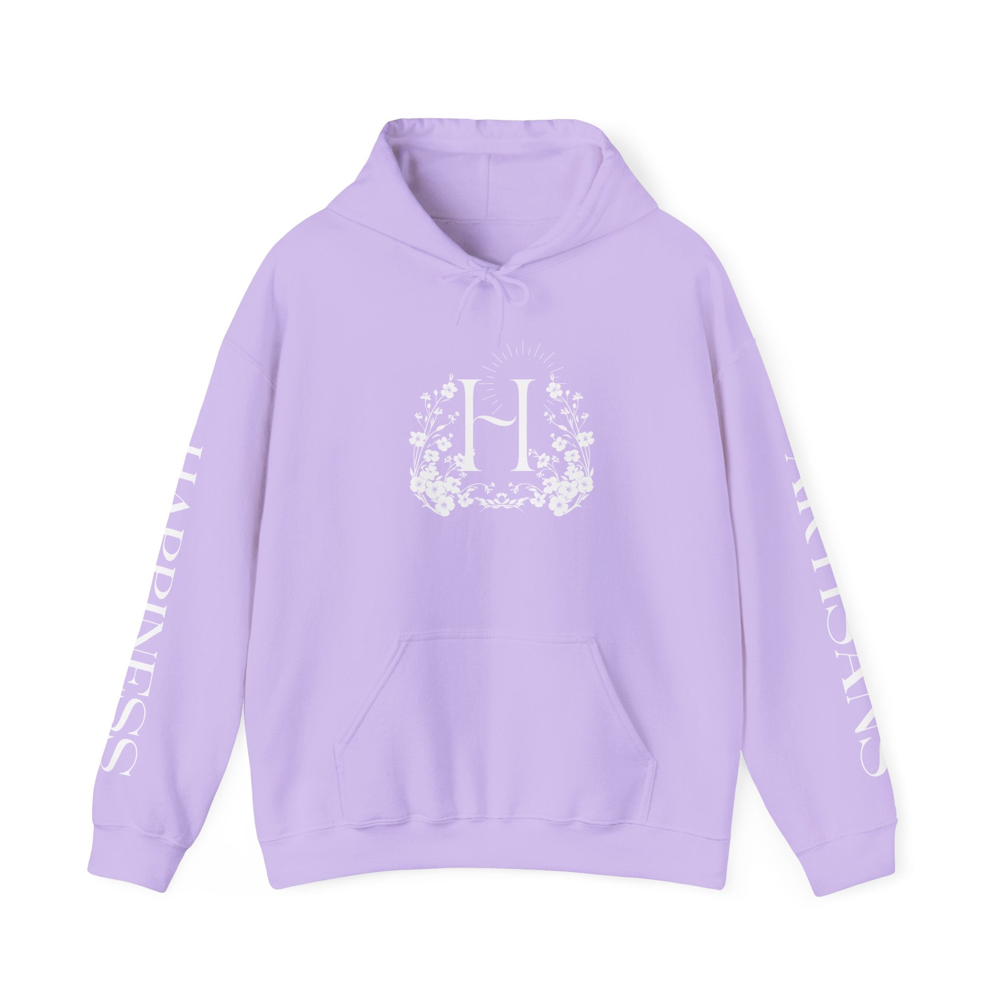 Floral Monogram H Hoodie | Happiness Artisans Hoodie with "Nothing Changes If Nothing Changes" Quote and Butterfly