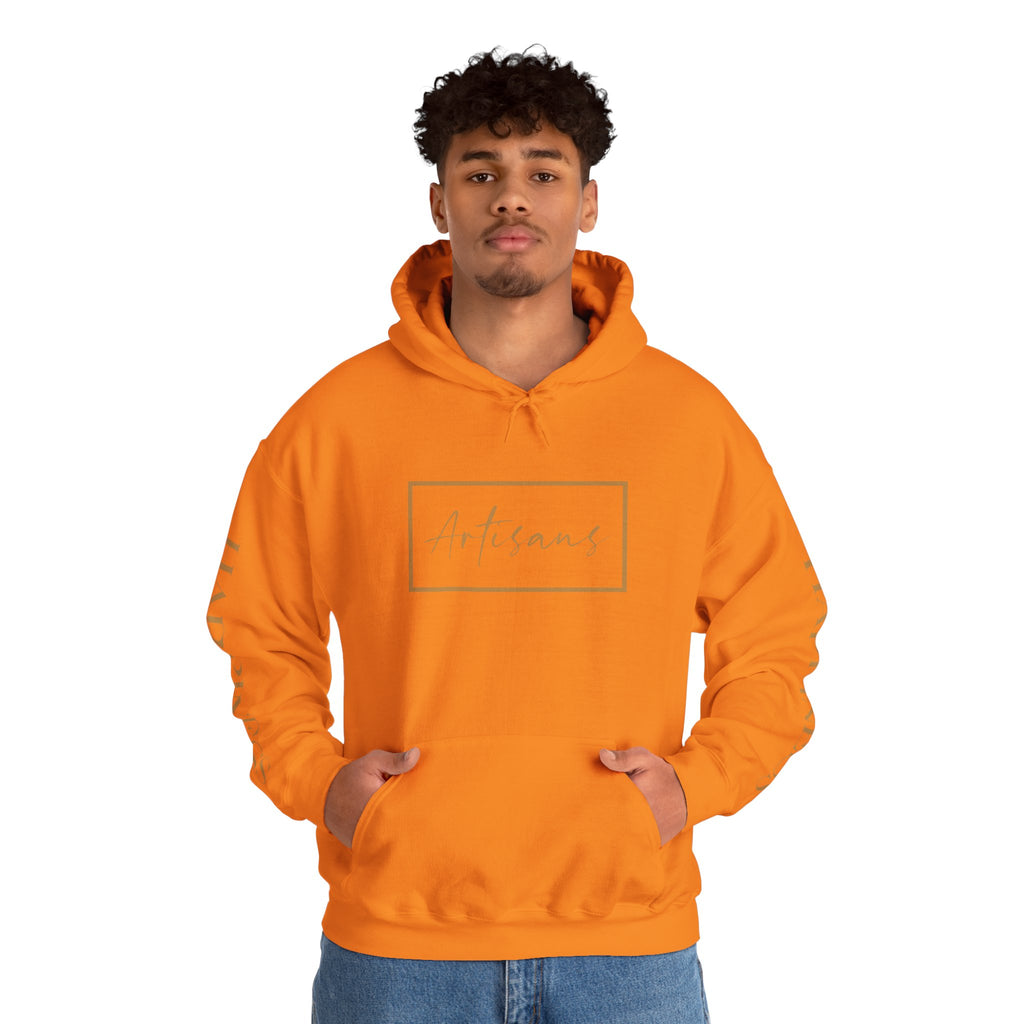 Hoodie 'Happiness Artisans' Gold Logo & 'Happiness' Sleeves
