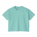 Monogram Floral Boxy Tee — Women's H Initial Crop T-Shirt