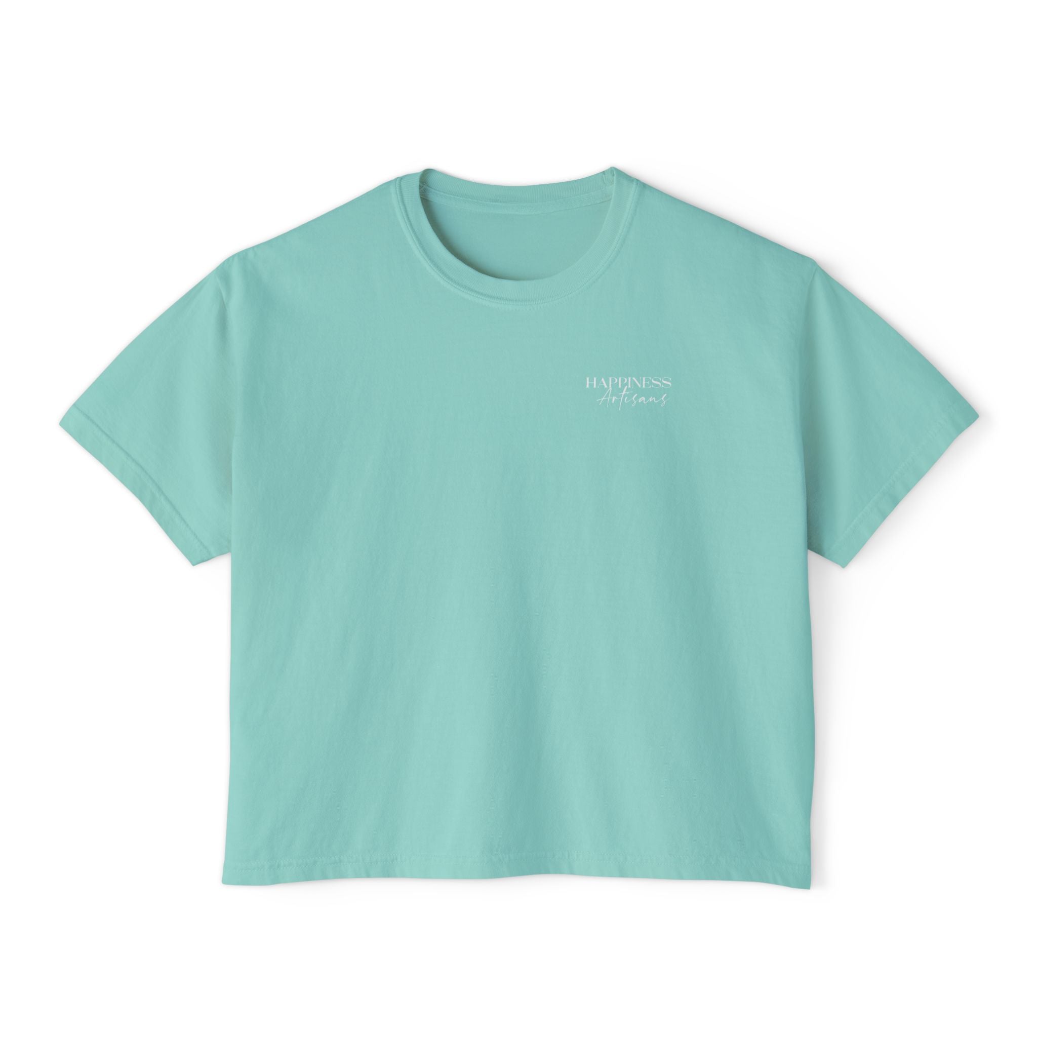 Monogram Floral Boxy Tee — Women's H Initial Crop T-Shirt