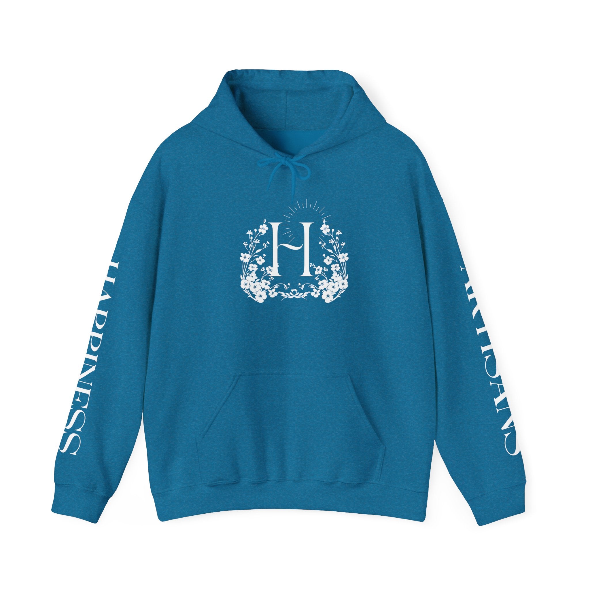 Floral Monogram H Hoodie | Happiness Artisans Hoodie with "Nothing Changes If Nothing Changes" Quote and Butterfly