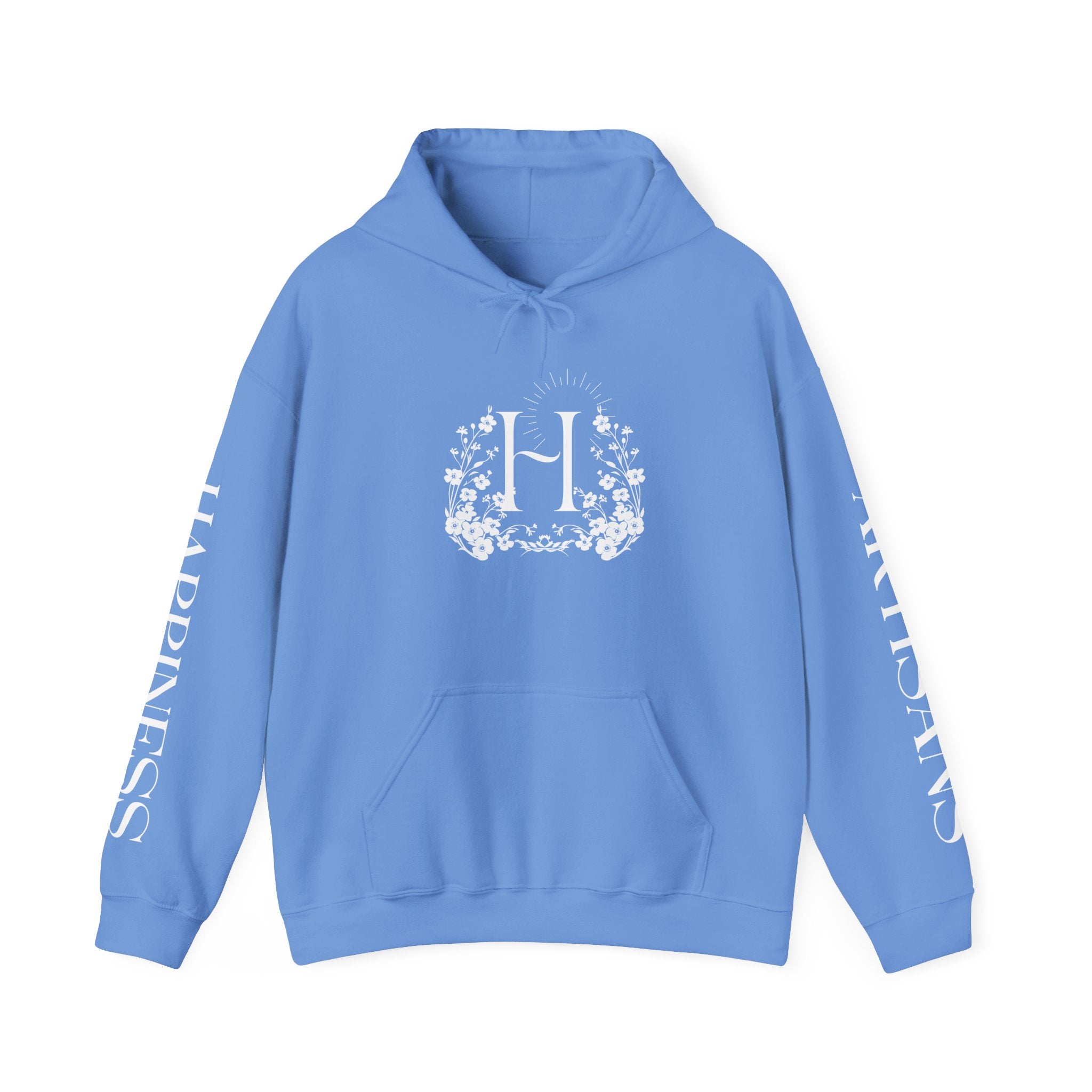 Floral Monogram H Hoodie | Happiness Artisans Hoodie with "Nothing Changes If Nothing Changes" Quote and Butterfly
