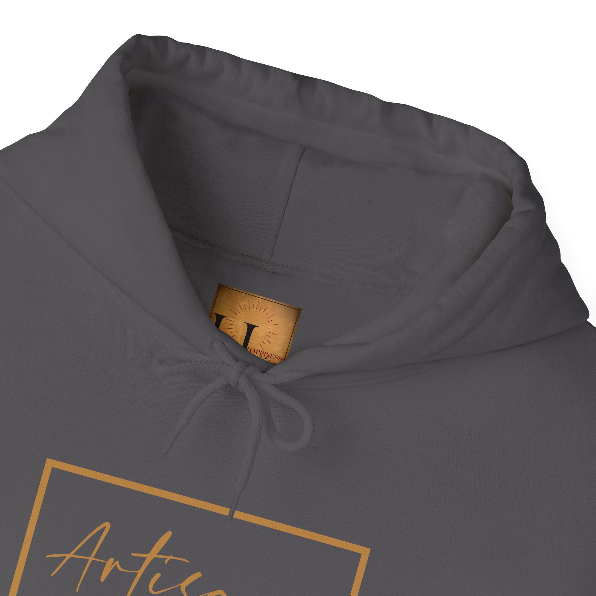 Hoodie 'Happiness Artisans' Gold Logo & 'Happiness' Sleeves