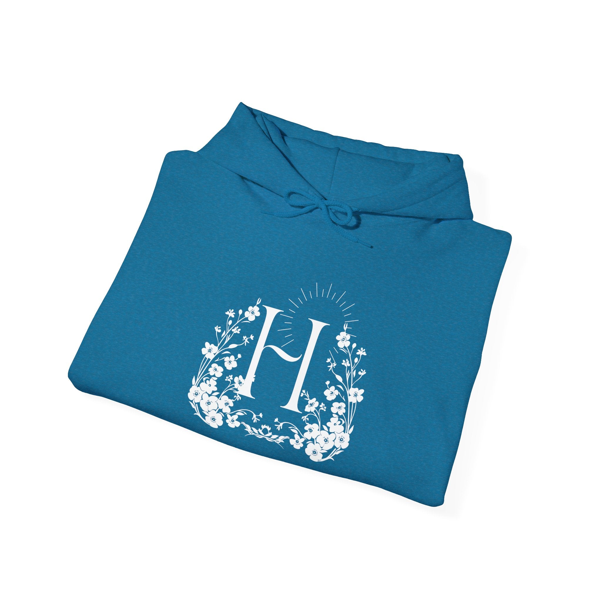 Floral Monogram H Hoodie | Happiness Artisans Hoodie with "Nothing Changes If Nothing Changes" Quote and Butterfly