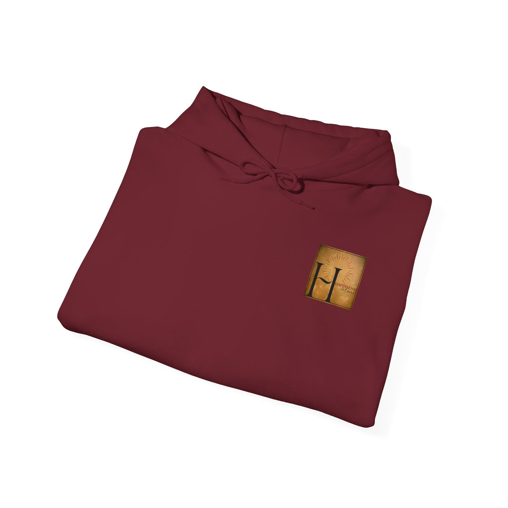 Happiness Artisans Gold Sleeve Print Hoodie