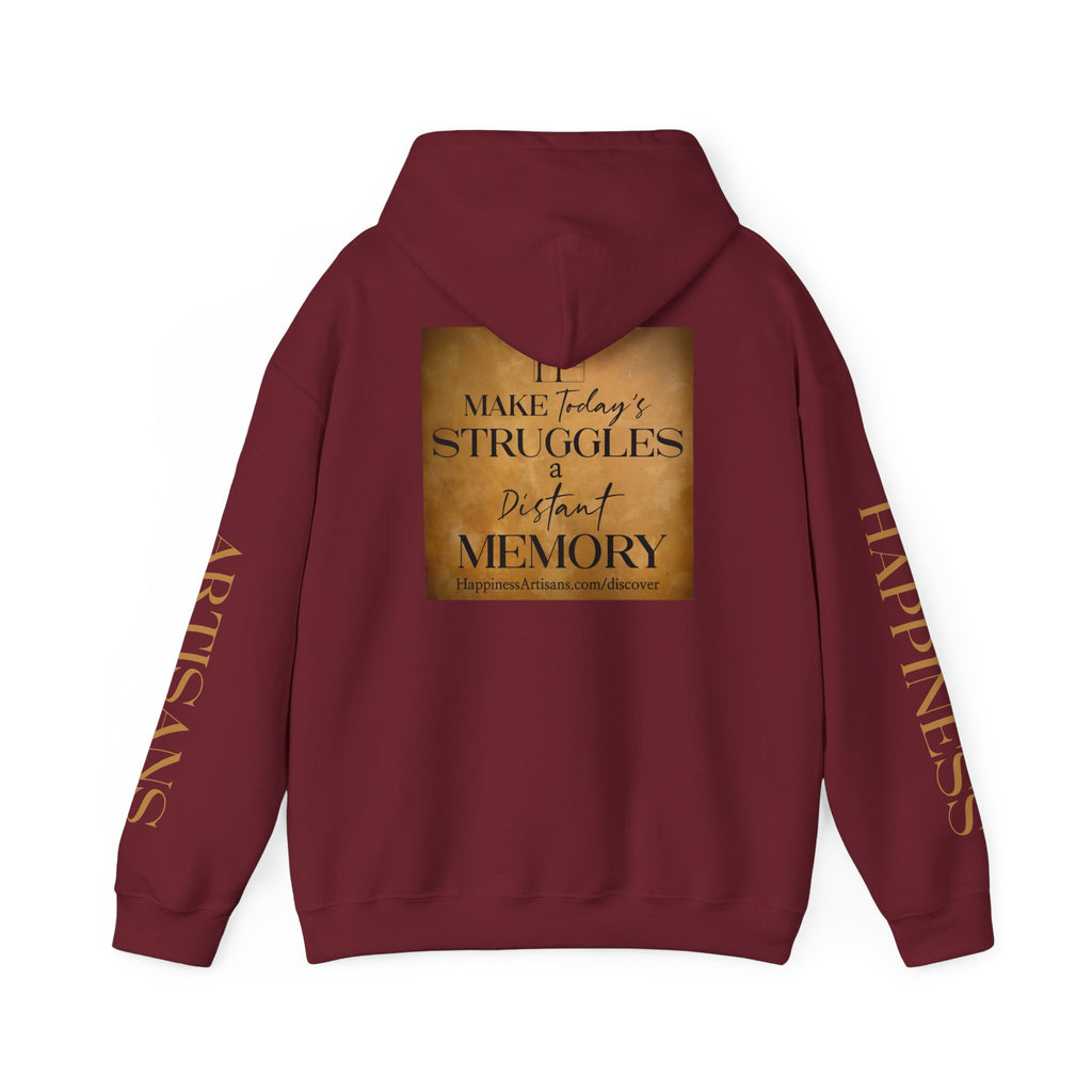 Happiness Artisans Gold Sleeve Print Hoodie