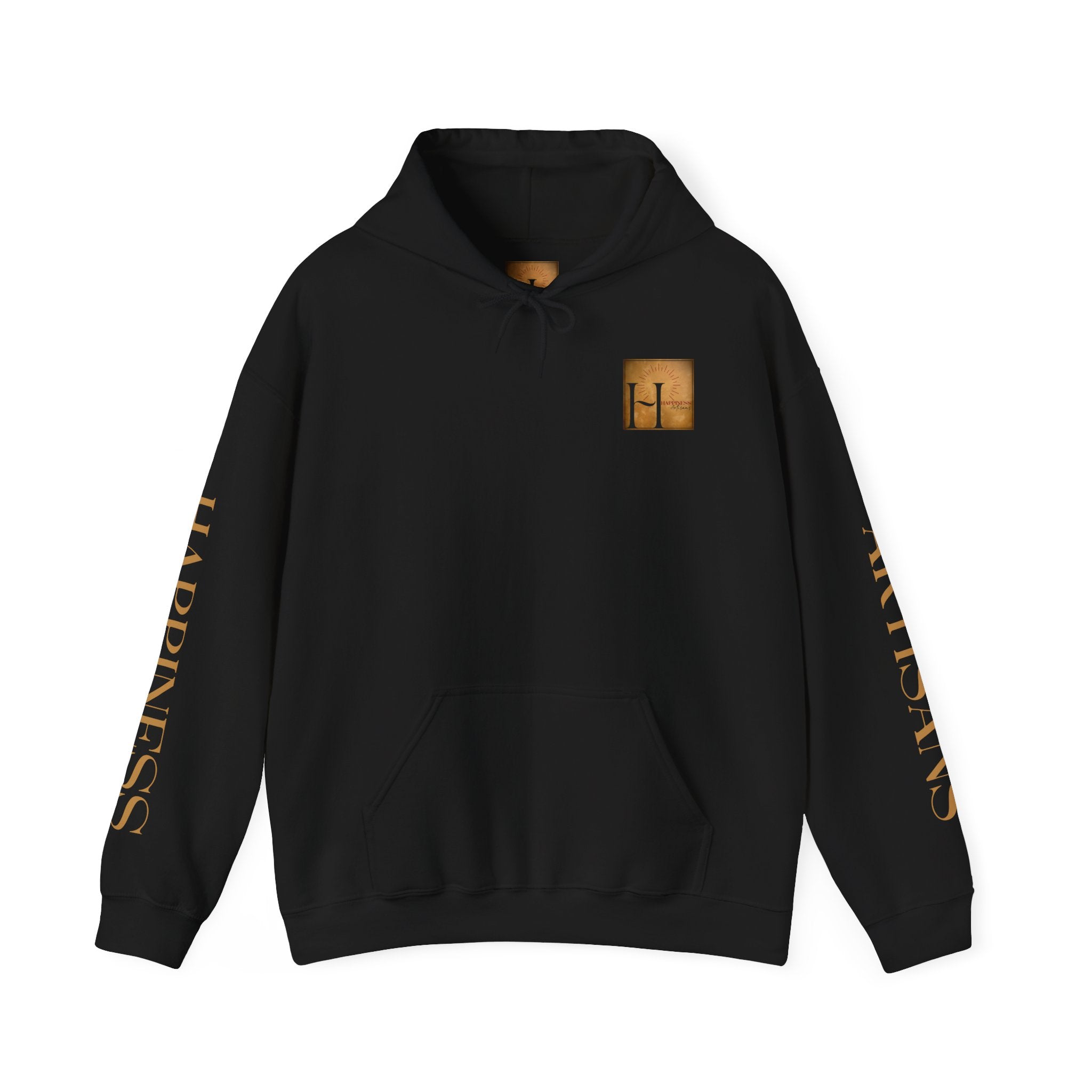 Happiness Artisans Gold Sleeve Print Hoodie