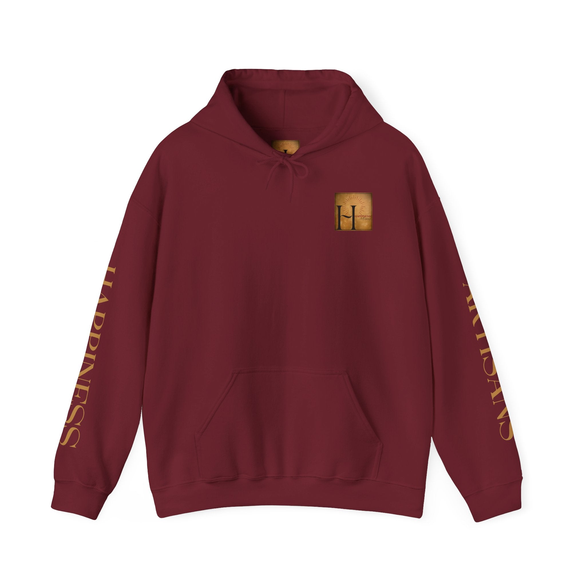 Happiness Artisans Gold Sleeve Print Hoodie