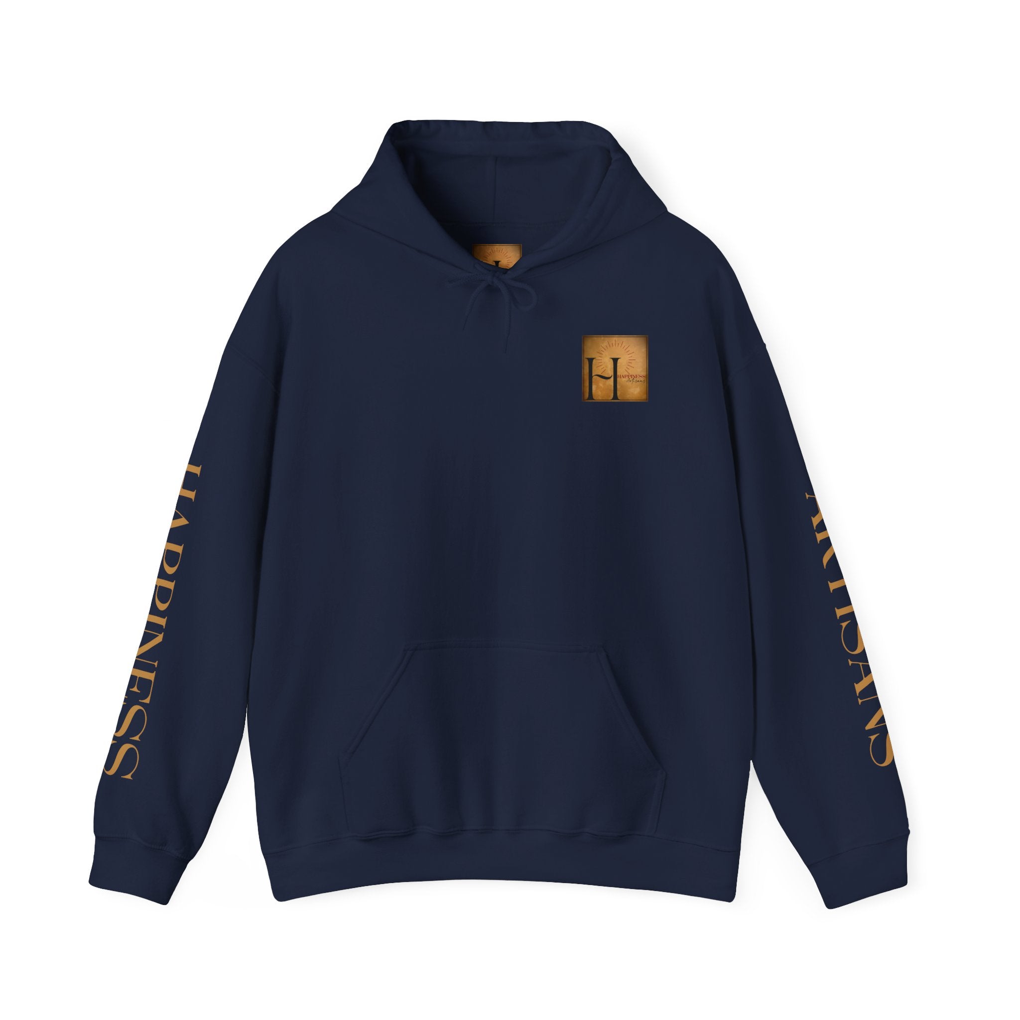 Happiness Artisans Gold Sleeve Print Hoodie