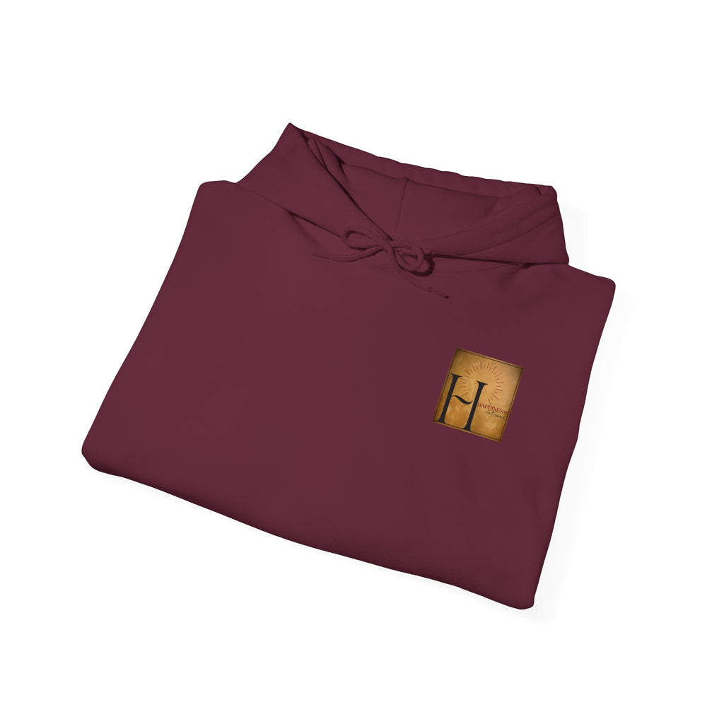 Happiness Artisans Gold Sleeve Print Hoodie