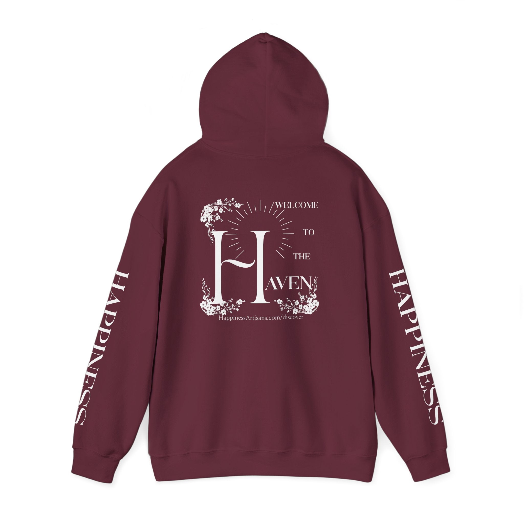 Women's "Welcome to the Haven" Happiness Artisans Hooded Sweatshirt