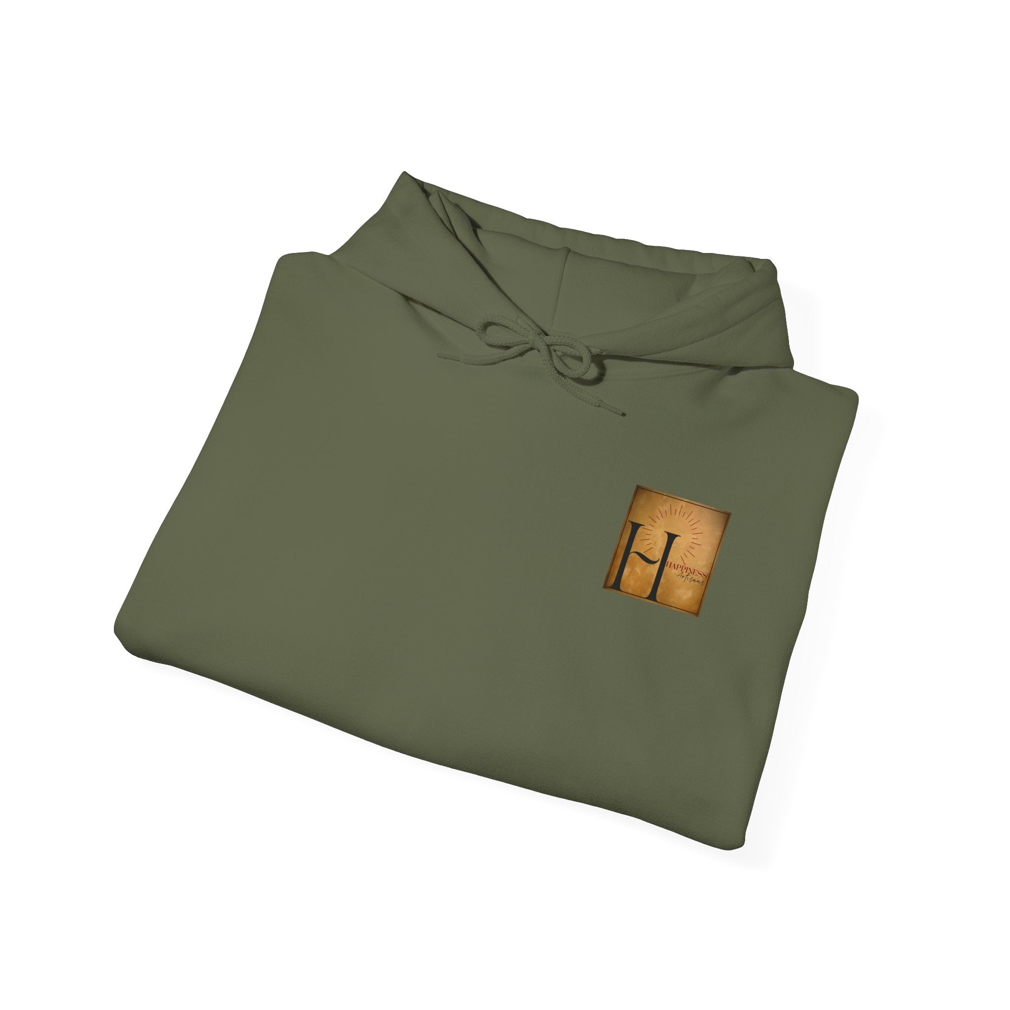 Happiness Artisans Gold Sleeve Print Hoodie