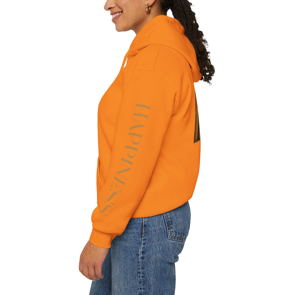 Hoodie 'Happiness Artisans' Gold Logo & 'Happiness' Sleeves