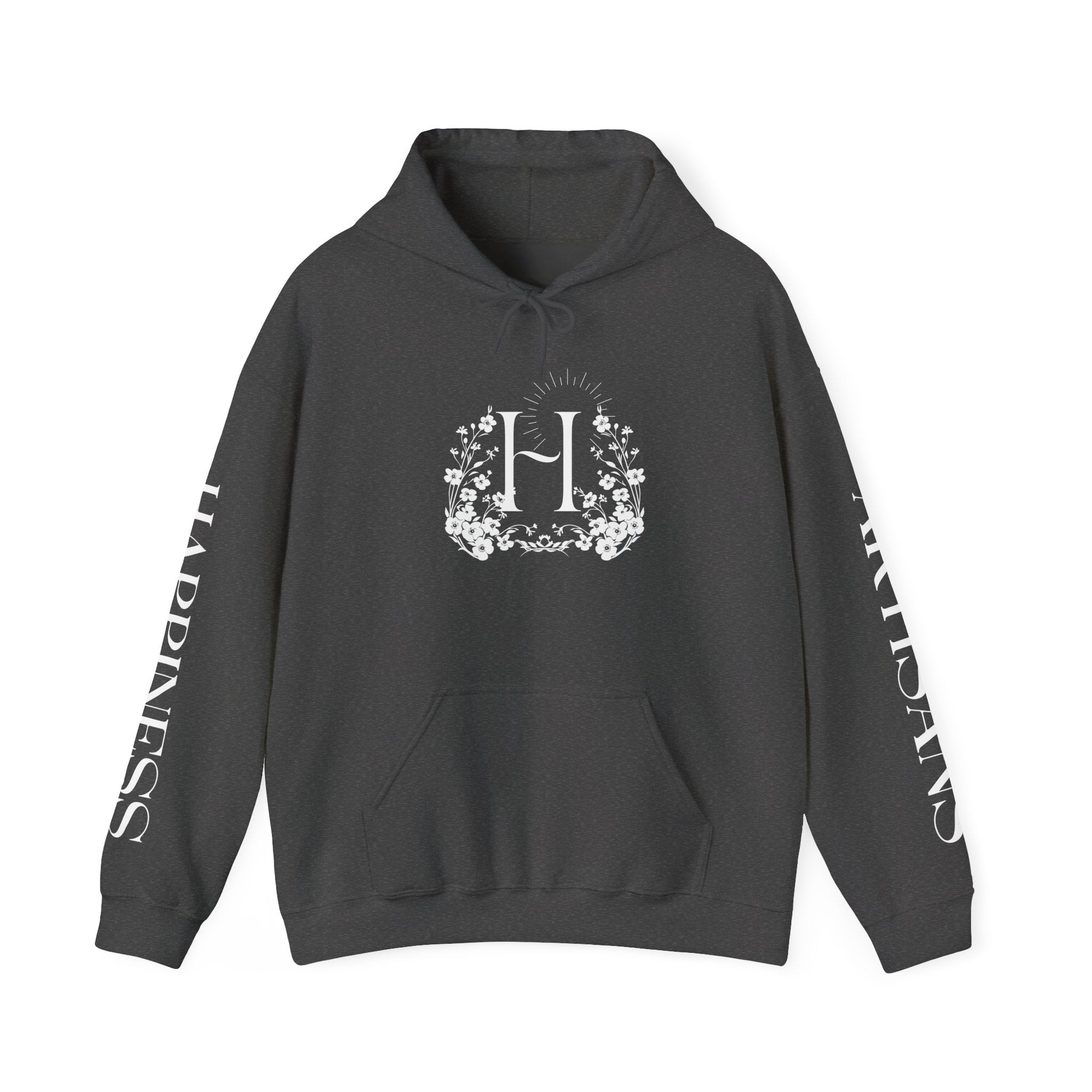 Floral Monogram H Hoodie | Happiness Artisans Hoodie with "Nothing Changes If Nothing Changes" Quote and Butterfly