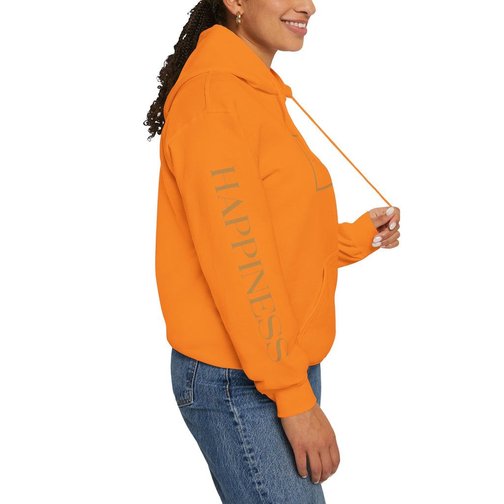 Hoodie 'Happiness Artisans' Gold Logo & 'Happiness' Sleeves