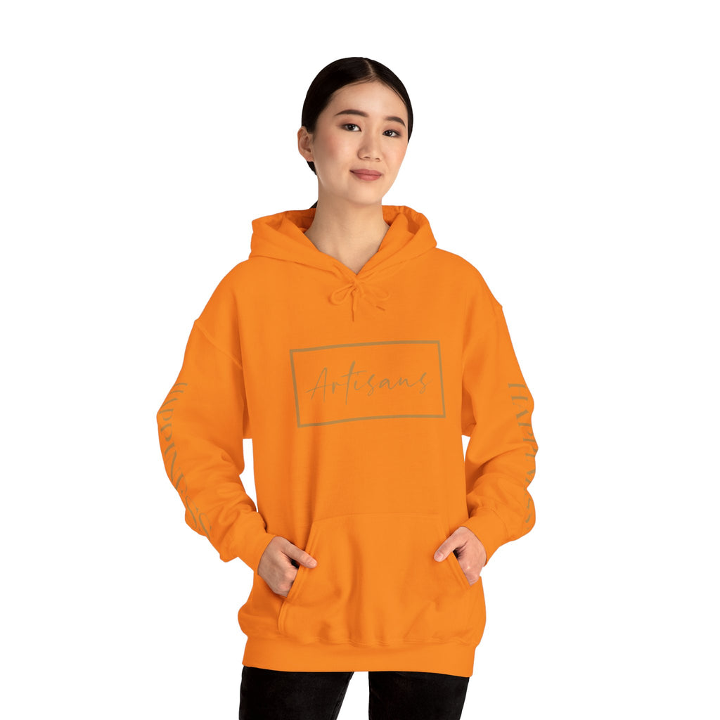 Hoodie 'Happiness Artisans' Gold Logo & 'Happiness' Sleeves